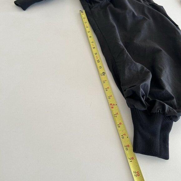 Vtg 1st Down Ruched Crop Capri Pants 16 Black Zipped Pockets Outdoor Casual Hiki - Picture 7 of 11